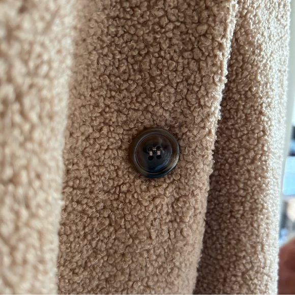 Style Me Teddy Trench Coat in Tan Women’s Size XL Faux Shearling Brown Old Money - Picture 3 of 5